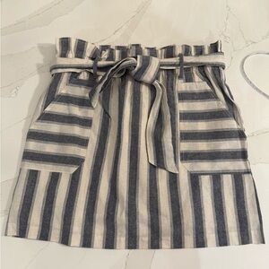 Striped Blue and White Women's Skirt